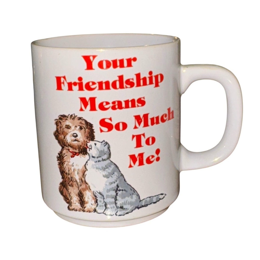 Vintage 70’s Friend Mug “Your Friendship Means So Much To Me!”